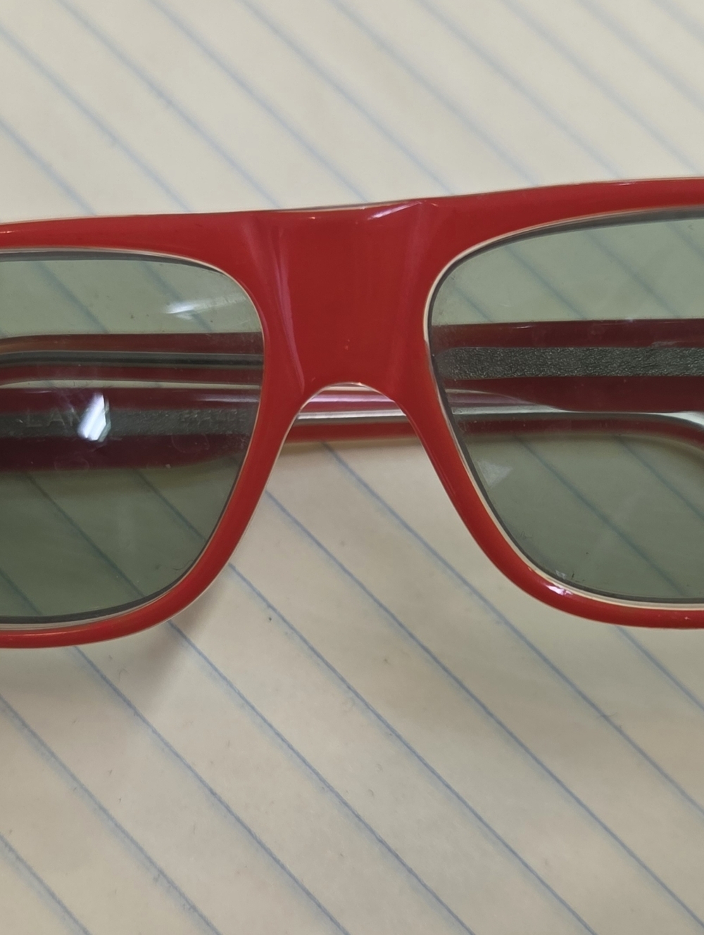 RARE Vintage MICHELE LAMY Green   oblong  SUNGLASSES  Circa 1970
